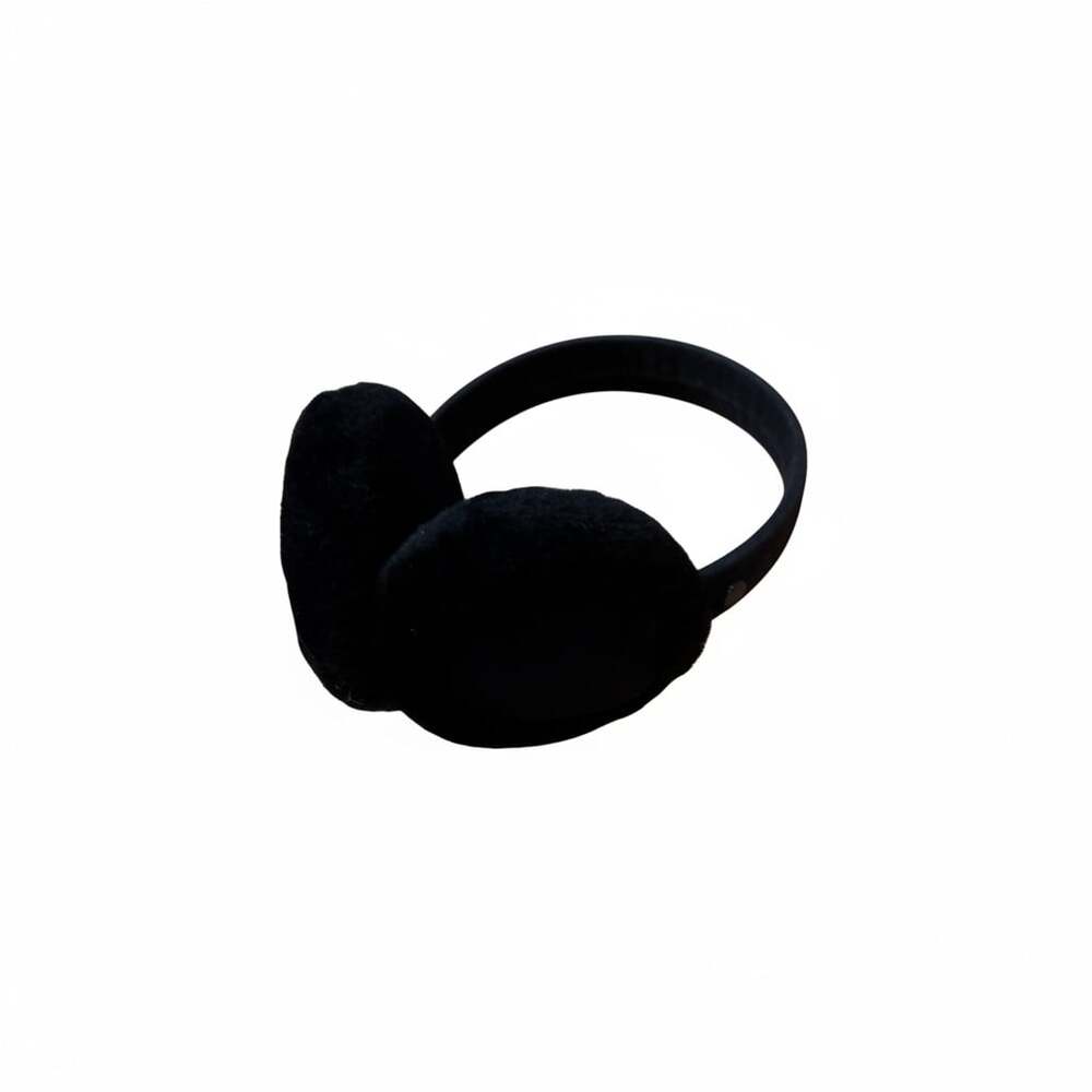 UGG Classic Sheepskin Earmuffs Black Suede and Shearling